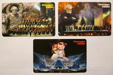 San Marino n. 3 schede telefoniche-GIUSEPPE VERDI-