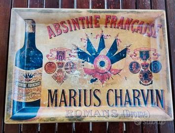 Vassoio Vintage Metallo Absinthe  Marius Charvin