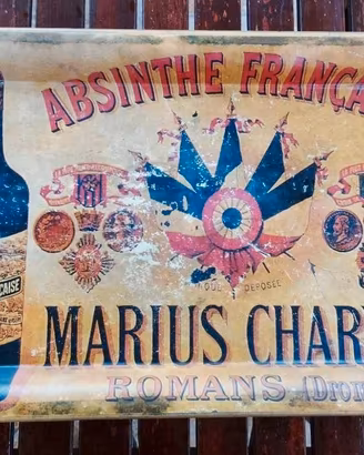 Vassoio Vintage Metallo Absinthe  Marius Charvin