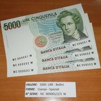 Banonote 5000 lire (Bellini)