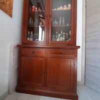 Mobile Vetrina Cristaliera in legno Arte povera