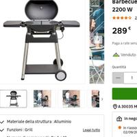 Barbecue elettrico 2200w NUOVO