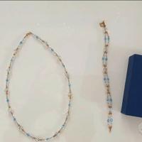 COLLANA Parure Swarovski con bracciale orecchini e