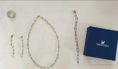 COLLANA Parure Swarovski con bracciale orecchini e