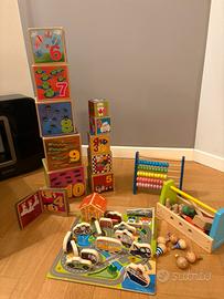 Giochi in legno e cartone prima infanzia
