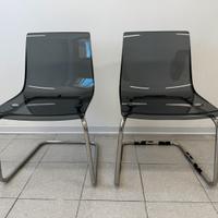 Due sedie Tobias ikea grigio trasparente