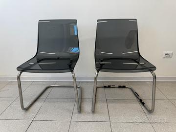 Due sedie Tobias ikea grigio trasparente