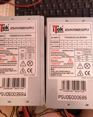 2 alimentatori PC  500W 