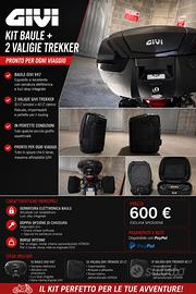 Baule Givi V47 + Valigie Trekker