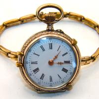 Esclusivo bracciale orologio argento oro fine 800