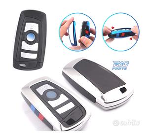 CUSTODIA COVER CHIAVE BMW QUADRATA CROMATA E NERA