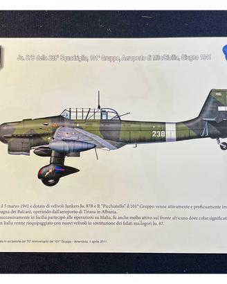 Litografia Junkers Ju 87 "Picchiatello" FormatoA4