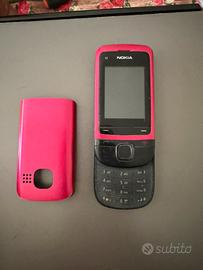 Nokia C2-05 rosso/nero slide Vintage – NO Batteria