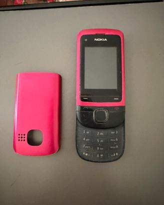 Nokia C2-05 rosso/nero slide Vintage – NO Batteria