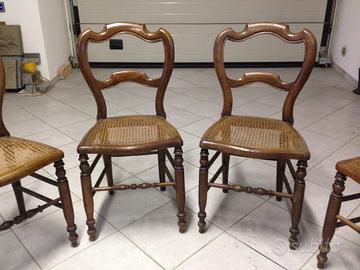 Quattro seggioline del settecento