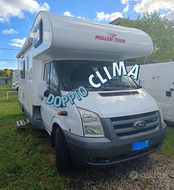Camper mansardato con letti a castello 