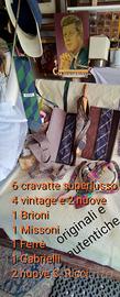 6 CRAVATTE SUPERLUSSO BRIONI, MISSONI,FERRÈ  RICCI