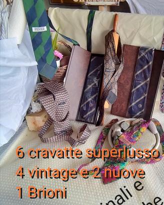 6 CRAVATTE SUPERLUSSO BRIONI, MISSONI,FERRÈ  RICCI