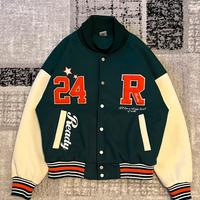 College Varsity jacket con ricami e patch taglia M