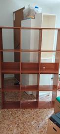 libreria a cubi in legno