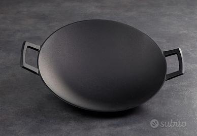 Wok nero in Ghisa cm34