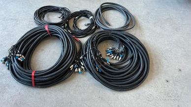 Cavi multicore 12 coppie connettori xlr + aud