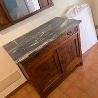 Credenza vintage con top in marmo