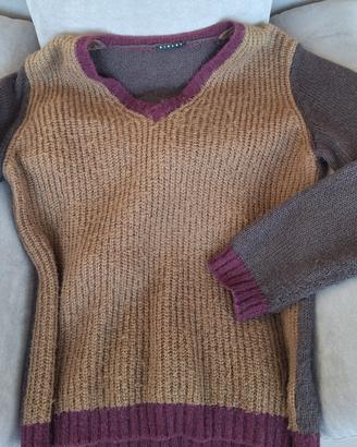 Maglione lana uomo marron Sisley