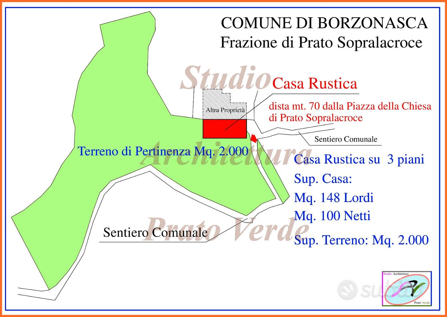 Borzonasca: Casa rustica su tre piani - terreno - View 2