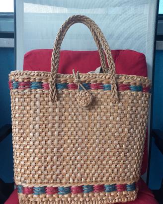 borsa in paglia vintage 