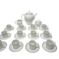 Set da tè ANCAP Mara in porcellana con oro 24K