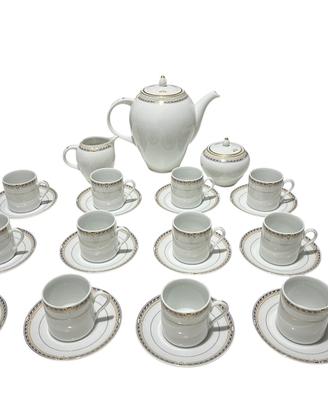 Set da tè ANCAP Mara in porcellana con oro 24K