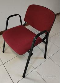 Sedie(80 disponibili) bordeaux con braccioli
