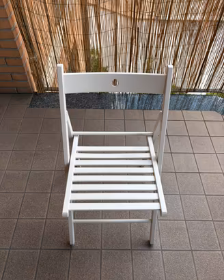 4 Sedie pieghevoli ikea con cuscini beige