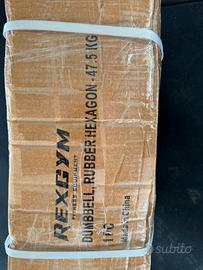 Manubri esagonali Rexgym coppie da 45kg e 47,5kg