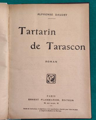 Libro antico Tartarin de Tarascon Daudet 1900