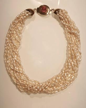 COLLANA TORCHON PERLE DI FIUME 12 fili