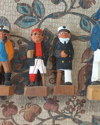 Marinai intarsiati in legno - Folk Art