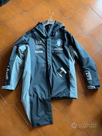 giubba mantella antivento nazionale sci italiana 