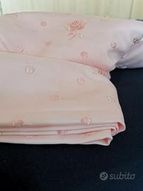 Copriletto matrimoniale in raso rosa 