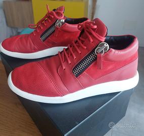 Sneakers Giuseppe Zanotti uomo rosse con zip - 41