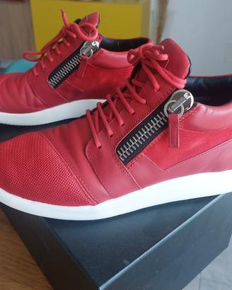 Sneakers Giuseppe Zanotti uomo rosse con zip - 41