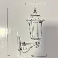 LANTERNA DA PARETE ERMES-UP COLORE NERO