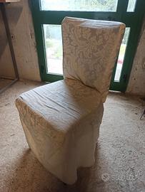 4 sedie da salotto/cucina con coprisedia