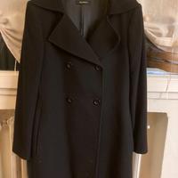 Cappotto da donna con bavero, in lana nero