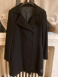 Cappotto da donna con bavero, in lana nero