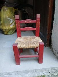 sedia legno bambino