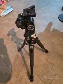 Cavalletto manfrotto 055XPROB, testa cremagliera