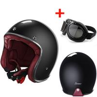 CASCO JET VINTAGE MOTO STORMER LUCIDO + OCCHIALI