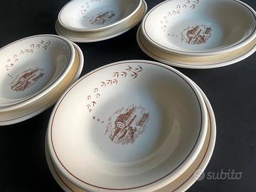 Servizio piatti vintage Mulino Bianco anni '80